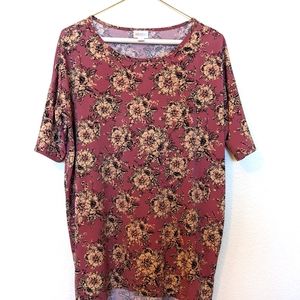 LulaRoe Purple Floral Tunic, XXS